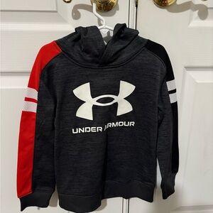 Under Armour Kids' Charcoal and Red Hoodie